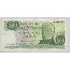 ARGENTINA COL. 645d BILLETE DE $ 500 BOTERO 2425 SIN HILOS